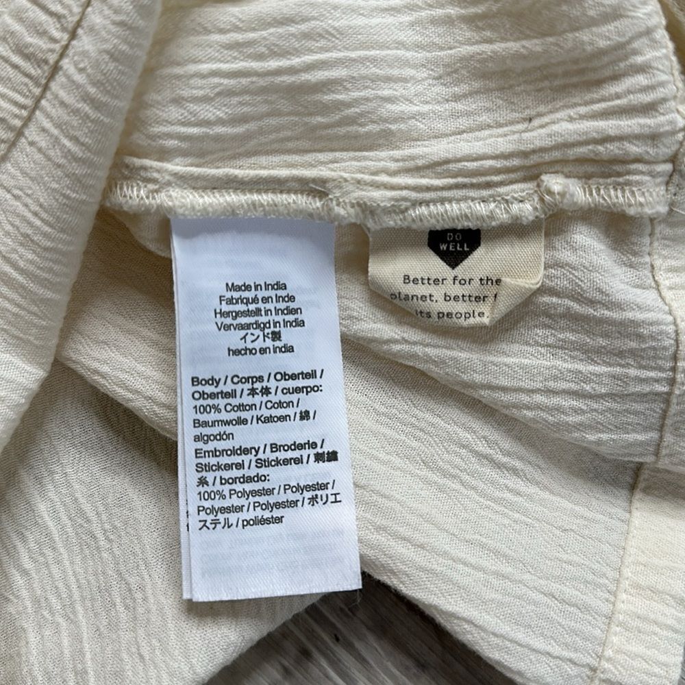 Madewell XS | Embroidered Peasant Top | like new, no flaws! Color- antique cream - Picture 14 of 15